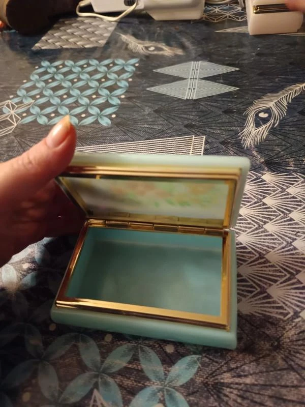 Vintage blauwe juwelendoos – photo 2